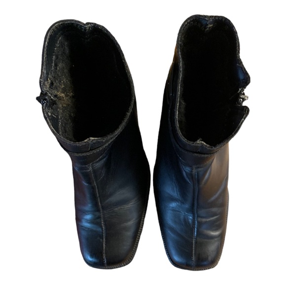 Polar Star women’s black leather boots shoes medium heels size : 8 - Picture 8 of 12